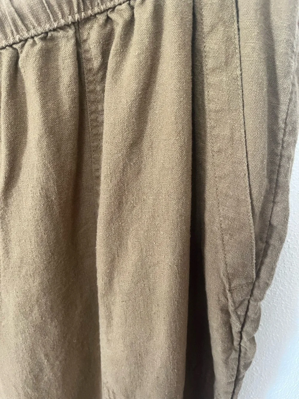 universal thread brown linen blend straight leg crop pant xl - Picture 4 of 7
